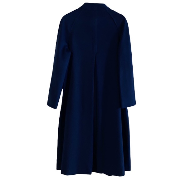 Vintage Stevens Forstmann Women’s Navy Blue Wool Winter Dress Coat - Picture 6 of 13